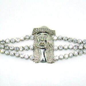 Sterling Silver overlay Jesus bracelets